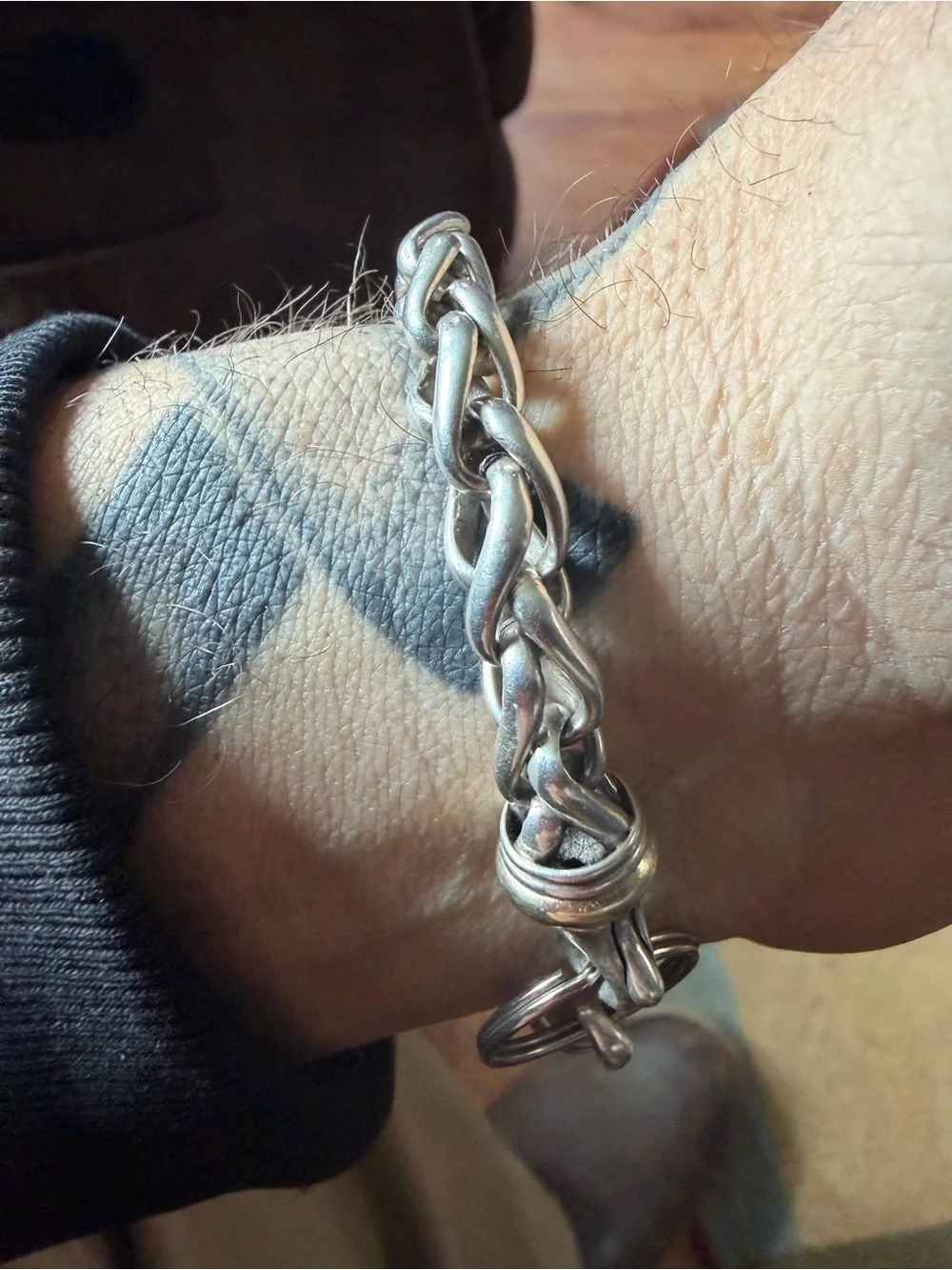 David Yurman Sterling Silver Braided Cable with 14k gold Bracelet - Silver